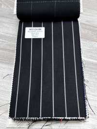 SK5524-BK Tessuto Standard Giapponese Elasticizzato A Righe In Lana E Seta, Nero[Tessile] Immagini aggiuntive