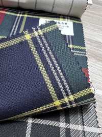 SK5536-NV Tessuto A Quadri Elasticizzato Standard Giapponese In Seta E Lana, Blu Navy[Tessile] Immagini aggiuntive
