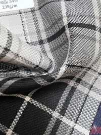 SK5536-GY Tessuto Elasticizzato Standard Giapponese A Quadri In Lana E Seta, Grigio[Tessile] Immagini aggiuntive