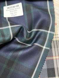 SK5536-GR Tessuto Elasticizzato Standard Giapponese A Quadri In Lana E Seta, Verde[Tessile] Immagini aggiuntive
