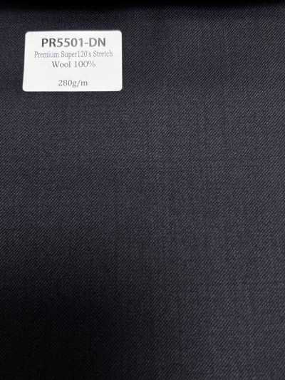 PR5501-DN Standard Premium Made in Japan Super120's elasticizzato tinta unita blu navy scuro
