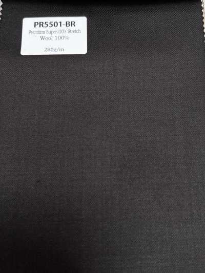 PR5501-BR Standard Prodotto in Giappone Premium Super120's elasticizzato liscio marrone