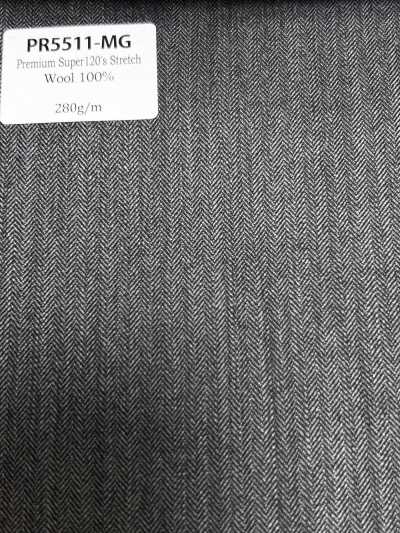 PR5511-MG Standard Prodotto in Giappone Premium Super120's Elasticizzato Tinta unita Grigio medio