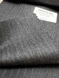 PR5511-CG Standard Prodotto in Giappone Premium Super120's elasticizzato tinta unita grigio antracite[Tessile] HOSOI SYOJI Immagini aggiuntive