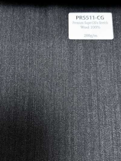 PR5511-CG Standard Prodotto in Giappone Premium Super120's elasticizzato tinta unita grigio antracite