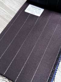 LA5521-DR Classico tessuto a righe elasticizzato in seta lamé e lana, rosso scuro[Tessile] HOSOI SYOJI Immagini aggiuntive