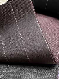 LA5521-DR Classico tessuto a righe elasticizzato in seta lamé e lana, rosso scuro[Tessile] HOSOI SYOJI Immagini aggiuntive