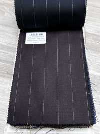 LA5521-DR Classico tessuto a righe elasticizzato in seta lamé e lana, rosso scuro[Tessile] HOSOI SYOJI Immagini aggiuntive
