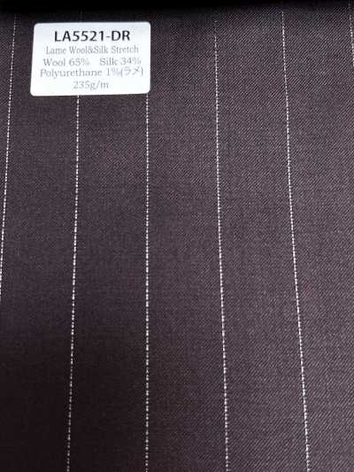 LA5521-DR Classico tessuto a righe elasticizzato in seta lamé e lana, rosso scuro