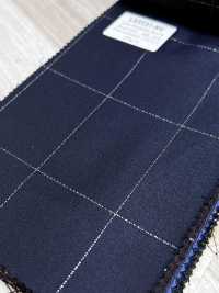 LA5531-NV Classico tessuto a quadri elasticizzato in lana e seta lamé blu navy Made in Japan[Tessile] HOSOI SYOJI Immagini aggiuntive