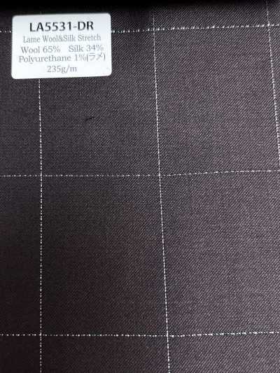 LA5531-DR Quadri elasticizzato standard giapponese in seta, lamé e lana, rosso scuro