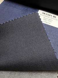 SK3501-BL Standard giapponese in seta e lana elasticizzata blu[Tessile] HOSOI SYOJI Immagini aggiuntive
