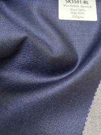 SK3501-BL Standard giapponese in seta e lana elasticizzata blu[Tessile] HOSOI SYOJI Immagini aggiuntive
