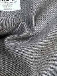 SK3501-GY Standard grigio elasticizzato in seta e lana di produzione giapponese[Tessile] HOSOI SYOJI Immagini aggiuntive