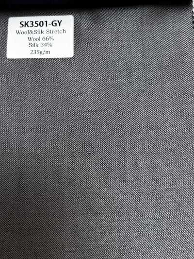 SK3501-GY Standard grigio elasticizzato in seta e lana di produzione giapponese