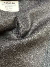 SK3503-GY Tessuto elasticizzato standard in seta e lana giapponese, grigio[Tessile] Immagini aggiuntive