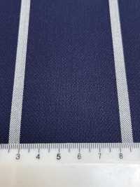 SK3523-NV Classico tessuto a righe elasticizzato in seta e lana di produzione giapponese, blu navy[Tessile] Immagini aggiuntive