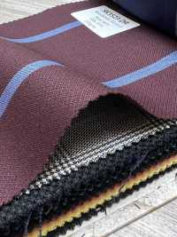 SK3523-DR Standard giapponese in seta e lana elasticizzata a righe rosso scuro[Tessile] Immagini aggiuntive