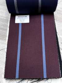 SK3523-DR Standard giapponese in seta e lana elasticizzata a righe rosso scuro[Tessile] Immagini aggiuntive