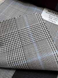 SK3532-GY Classico tessuto a quadri grigio elasticizzato in seta e lana, prodotto in Giappone[Tessile] Immagini aggiuntive
