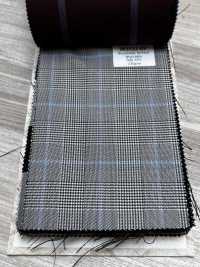 SK3532-GY Classico tessuto a quadri grigio elasticizzato in seta e lana, prodotto in Giappone[Tessile] Immagini aggiuntive