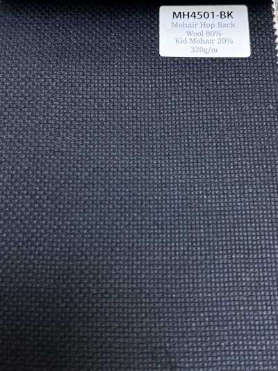MH4501-BK Hopsack in mohair nero standard di produzione giapponese