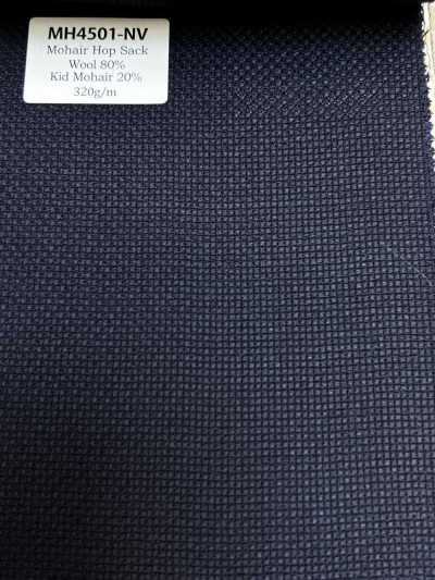 MH4501-NV Standard Made in Japan Hopsack in mohair blu navy