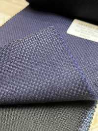 MH4501-BL Hopsack in mohair blu di produzione giapponese standard[Tessile] Immagini aggiuntive