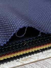 MH4501-BL Hopsack in mohair blu di produzione giapponese standard[Tessile] Immagini aggiuntive