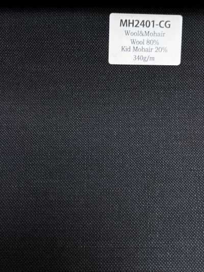 MH2401-CG Tessuto pettinato standard in lana e mohair Made in Japan (Tonic Style) antracite