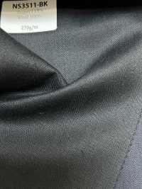 NS3511-BK Lana Super 110’s elasticizzata nera di produzione giapponese standard[Tessile] HOSOI SYOJI Immagini aggiuntive