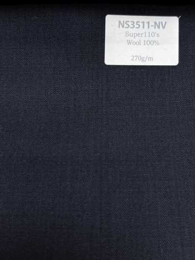 NS3511-NV Classica lana elasticizzata Super 110 di fabbricazione giapponese blu navy