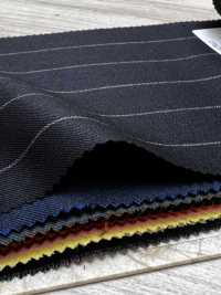NS3521-NV Classico tessuto in lana stretch Super 110’s di produzione giapponese, blu navy[Tessile] HOSOI SYOJI Immagini aggiuntive
