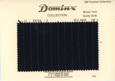 23722-1 Classico twill di mohair, tessuto morbido, Collezione Premium DOMINX Nero