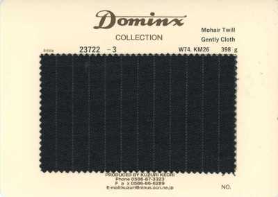 23722-3 Classico twill in mohair, tessuto morbido DOMINX Collezione Premium Grigio scuro