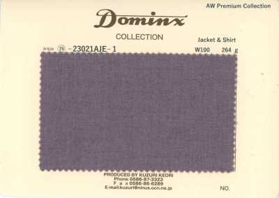23021AJE-1 Giacca e camicia standard 100% lana DOMINX Collezione Premium Viola[Tessile] Tessuto Di Lana Kuzuri (DOMINX) Immagini aggiuntive