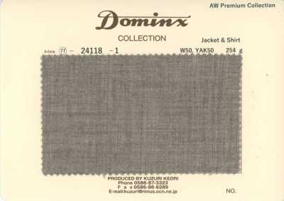 24118-1 Giacca e camicia standard 100% lana DOMINX (Dominkusu) Collezione Premium Marrone