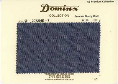 20720JE-7 Standard SummerGentlyCloth 100% Lana DOMINX Collezione Premium Grigio