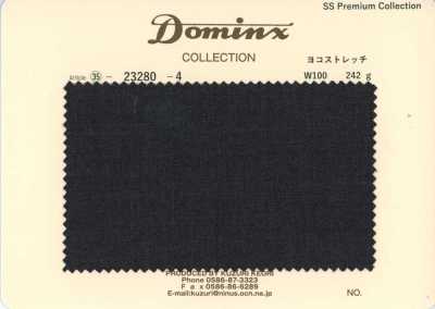 23280-4 Collezione standard pantaloni stretch orizzontale 100% lana DOMINX Collezione premium grigio antracite