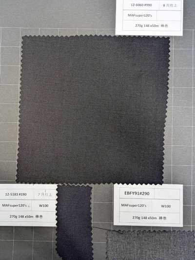 40B800-990 [Scorte limitate] Tessuto Nikke Textile MAFsuper120's Nero