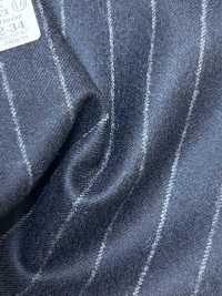 69582-34 26AW HERDREX [Flanella Tasmaniana] Seta E Lana A Righe Blu Navy[Tessile] Società Per Azioni Kunishima Co., Ltd. Foto secondaria