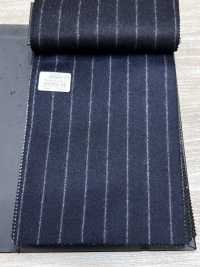 69582-34 26AW HERDREX [Flanella Tasmaniana] Seta E Lana A Righe Blu Navy[Tessile] Società Per Azioni Kunishima Co., Ltd. Foto secondaria