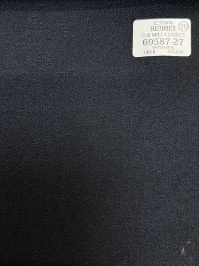 69587-27 26AW HERDREX [THE MILL CLASSICS] Blu navy tinta unita