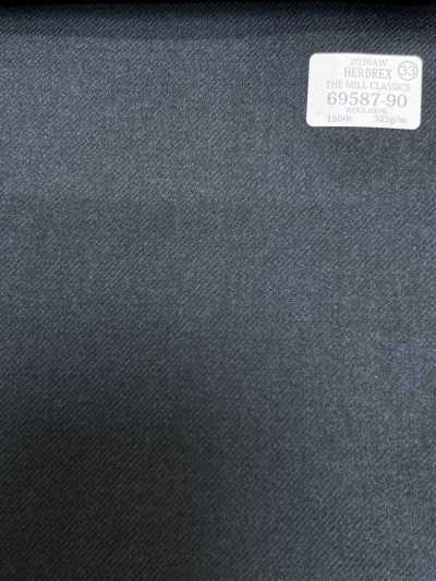 69587-90 26AW HERDREX [THE MILL CLASSICS] Mill Classics tinta unita verde fumo
