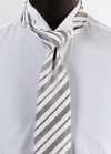 HVN-ST-OUT 【outlet】Vanners Cravatta Da Mattina A Righe Grigie