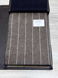 56CN5202 CANONICO ORIGINAL Flanella di lana a righe marrone/beige[Tessile] CANONICO Immagini aggiuntive