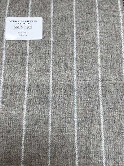 56CN5203 CANONICO ORIGINAL Flanella di lana a righe Beige/Bianco sporco