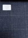 56CN5231 CANONICO Tessuto per abiti in lana, seta e lino fantasia blu navy/marrone a quadri finestra