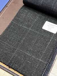 56CN5232 CANONICO WOOL SILK & LINEN TESSUTO PER ABITI FANTASIA Verde/Crema a quadri finestra[Tessile] CANONICO Immagini aggiuntive