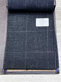 56CN5232 CANONICO WOOL SILK & LINEN TESSUTO PER ABITI FANTASIA Verde/Crema a quadri finestra[Tessile] CANONICO Immagini aggiuntive